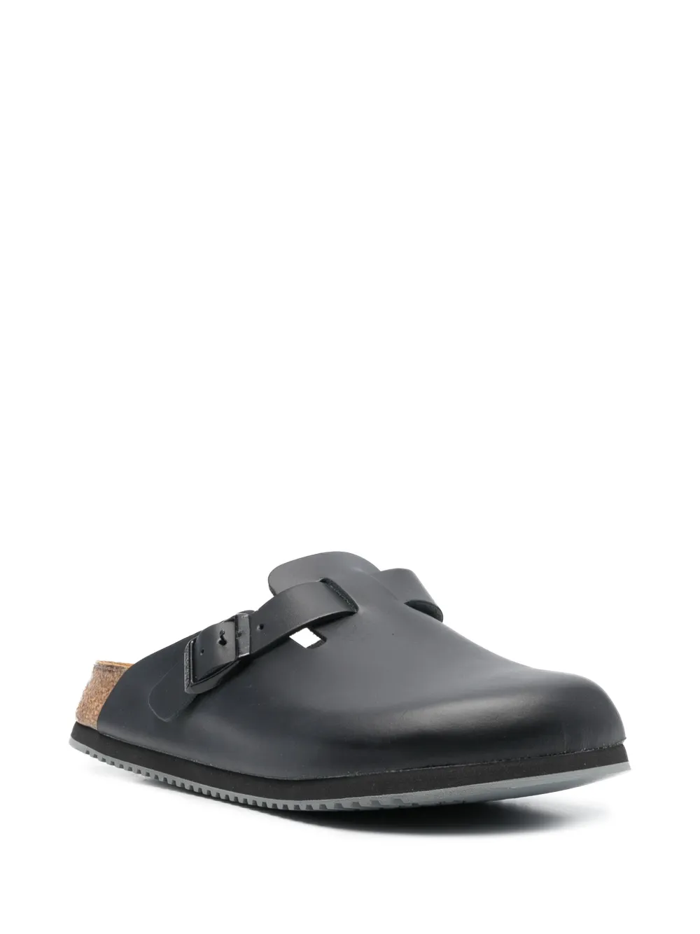 Birkenstock Boston slippers met gesp - Zwart
