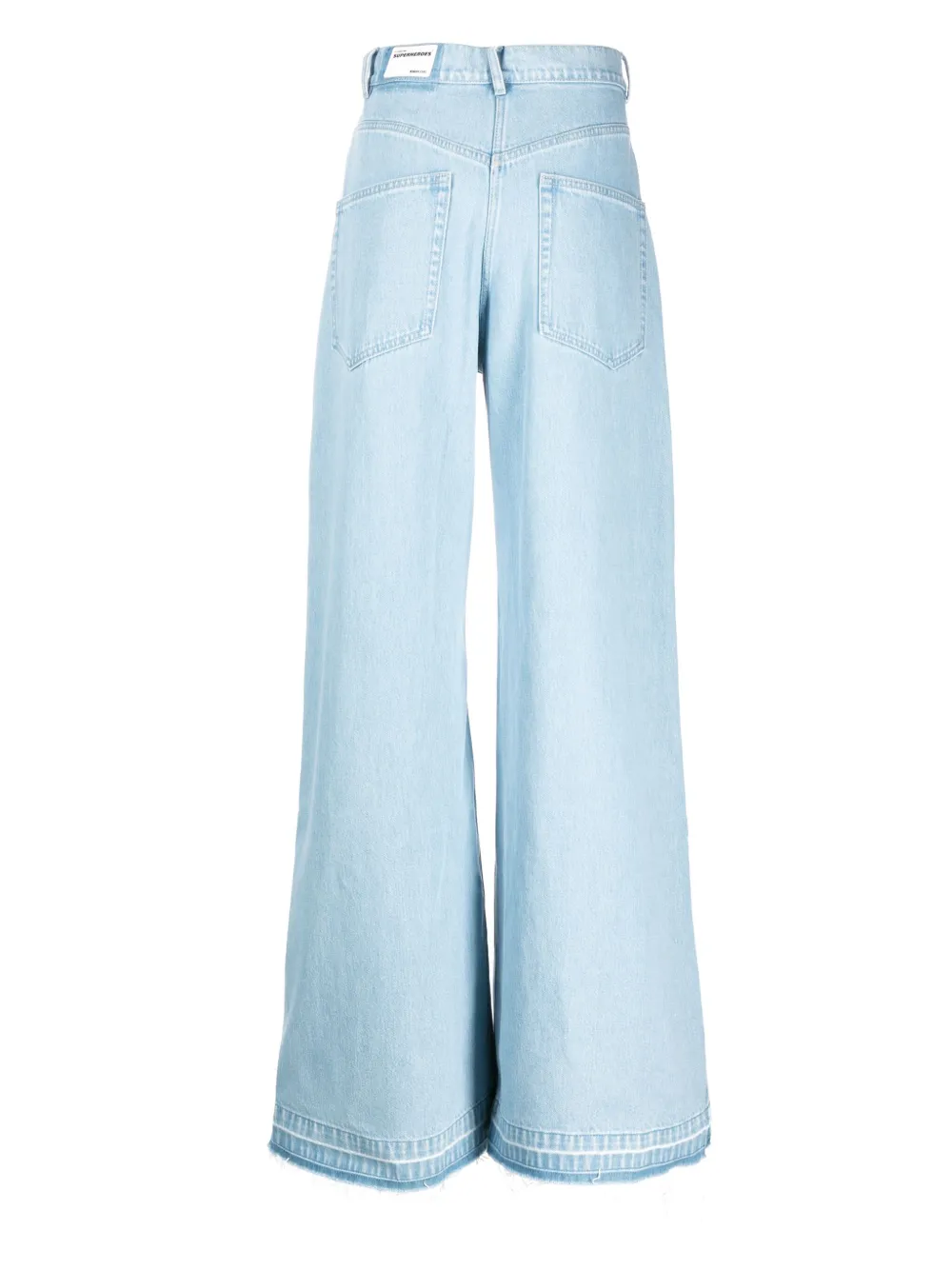 Shop Ttswtrs Zoe Wide-leg Cotton Jeans In Blue