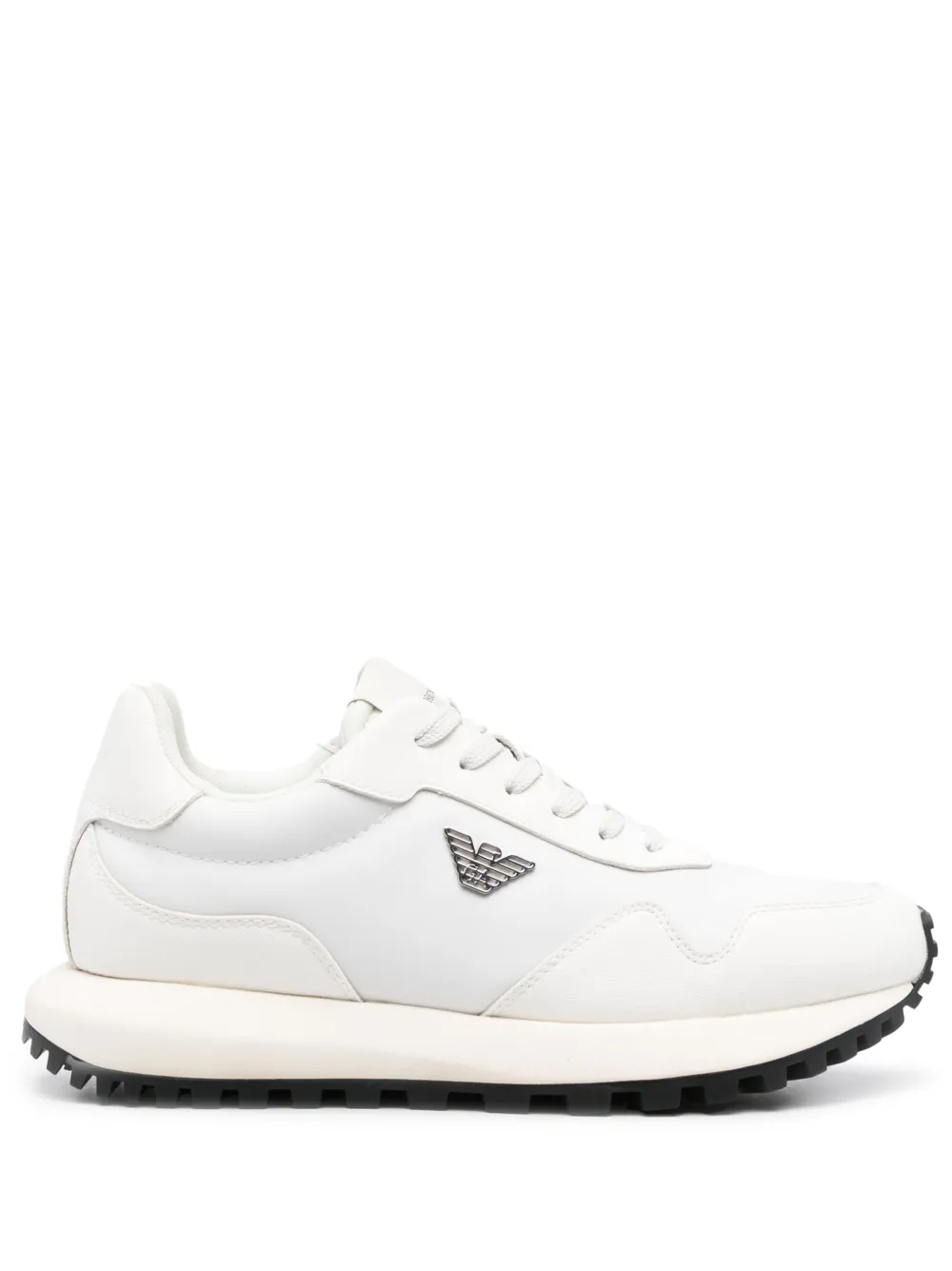 Emporio armani top white trainers