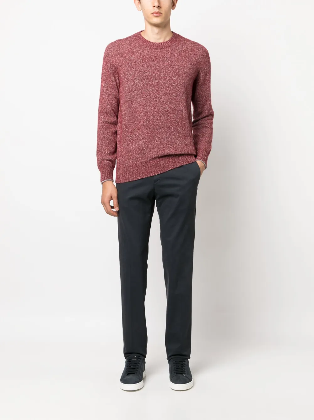 PT Torino mid-rise straight-leg trousers - Blauw