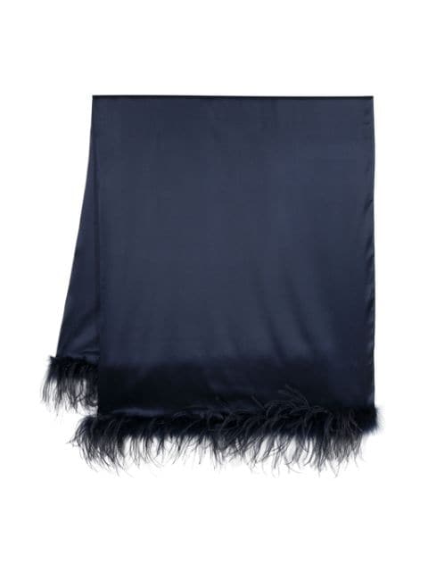 STYLAND ostrich-feather satin scarf