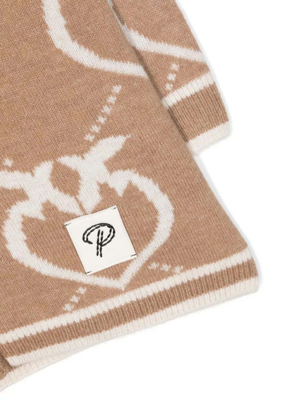 Pinko Kids Cardigan Love Birds con scollo a V