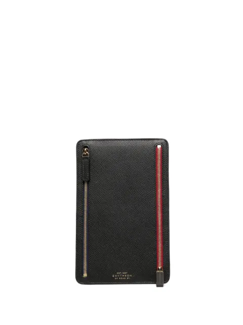 Smythson Panama leather currency case