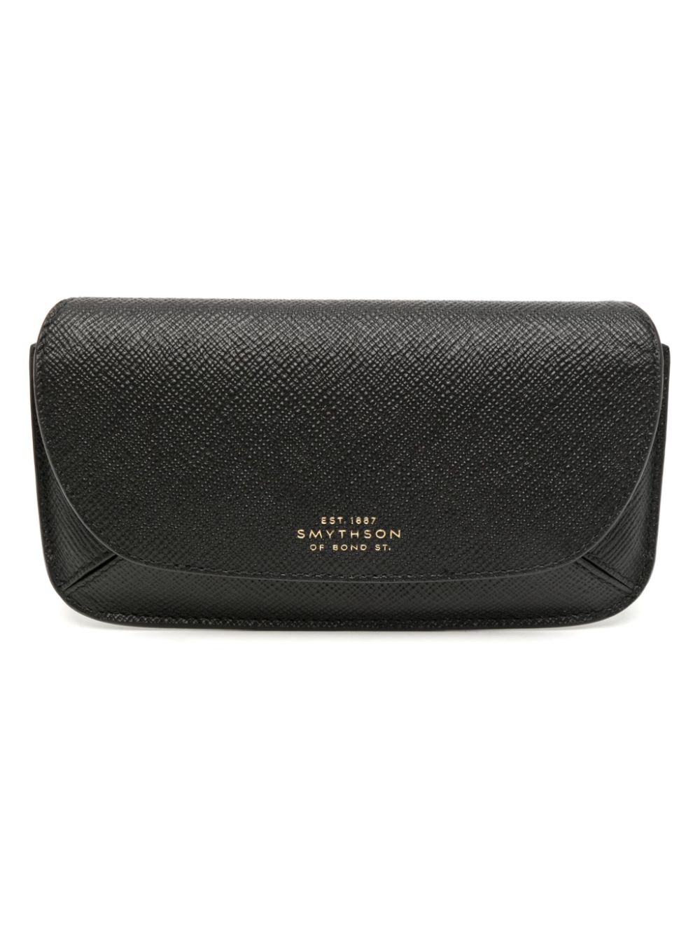 logo-stamp leather sunglasses case