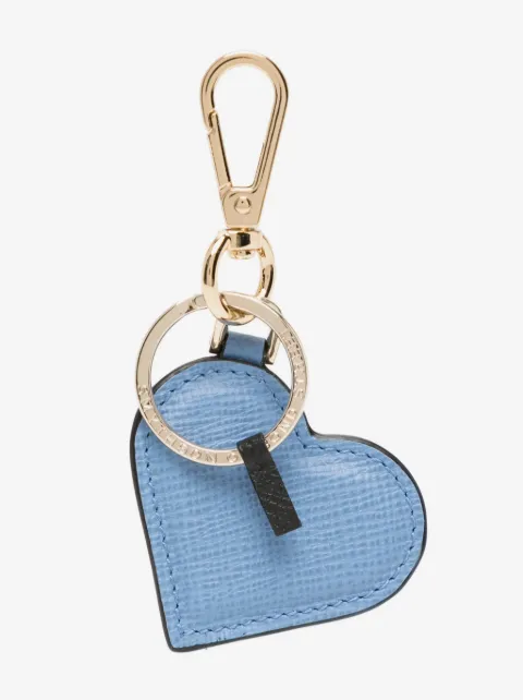 Smythson Heart leather keyring