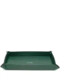 Smythson Rectangular leather trinket tray - Green