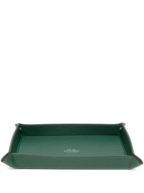 Smythson Rectangular leather trinket tray