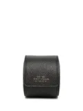 Smythson Panama leather single watch roll - Black