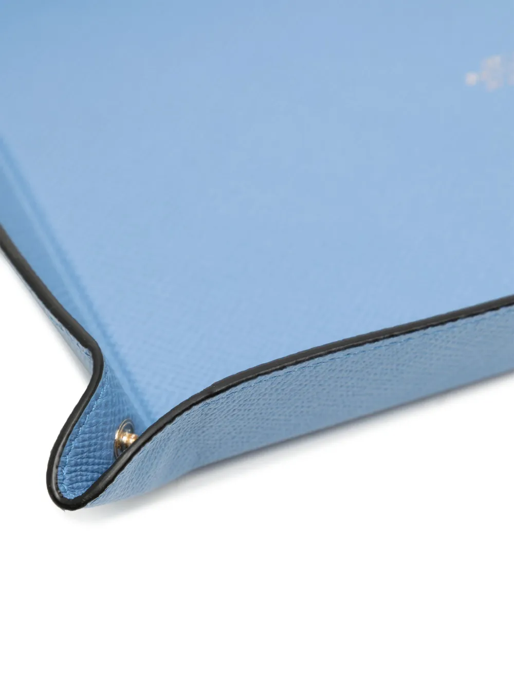 Smythson Large Rectangular Leather Tray In Blue