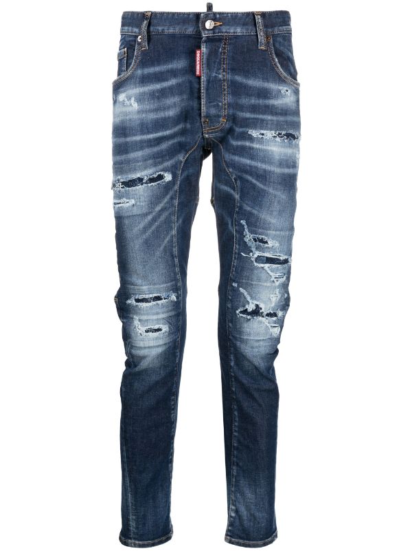 guitar Perversion alligevel Dsquared2 Ripped Tapered Jeans - Farfetch