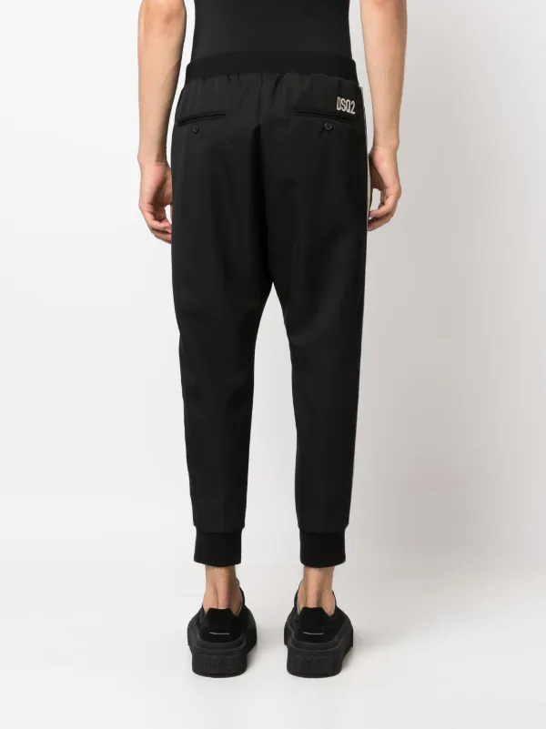 パンツ Dsquared Pants With Embroidery Dsquared2 Paint Splatter Cropped Tapered Beige Chino Pants