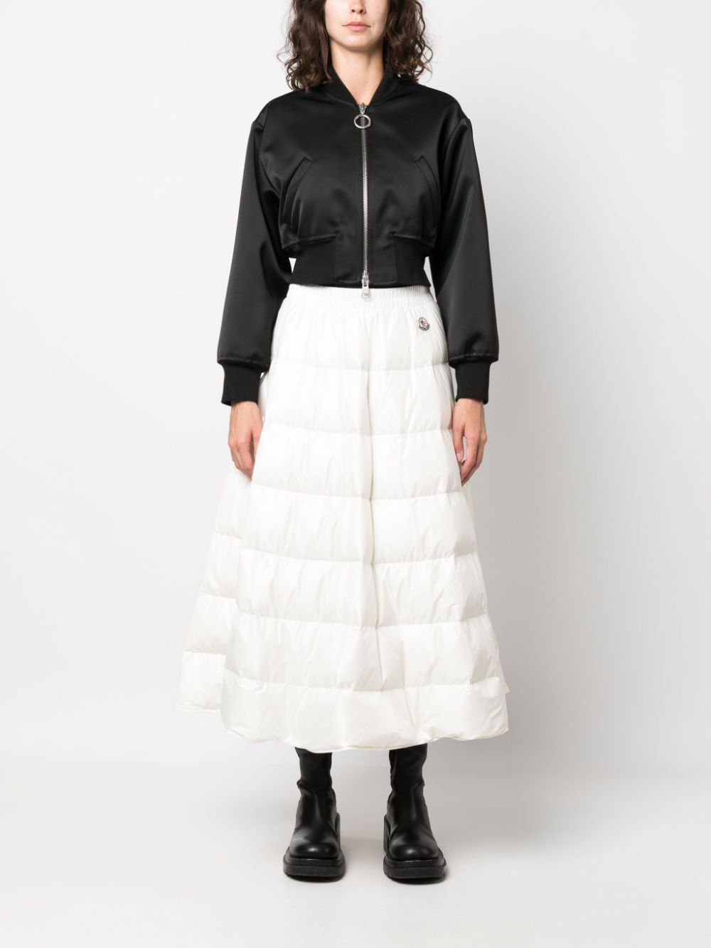 Moncler padded midi skirt - Wit