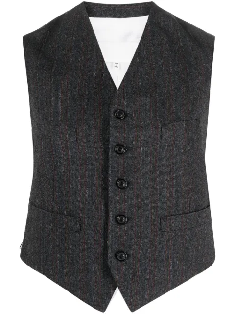 Maison Margiela stripe-print button-up waistcoat 