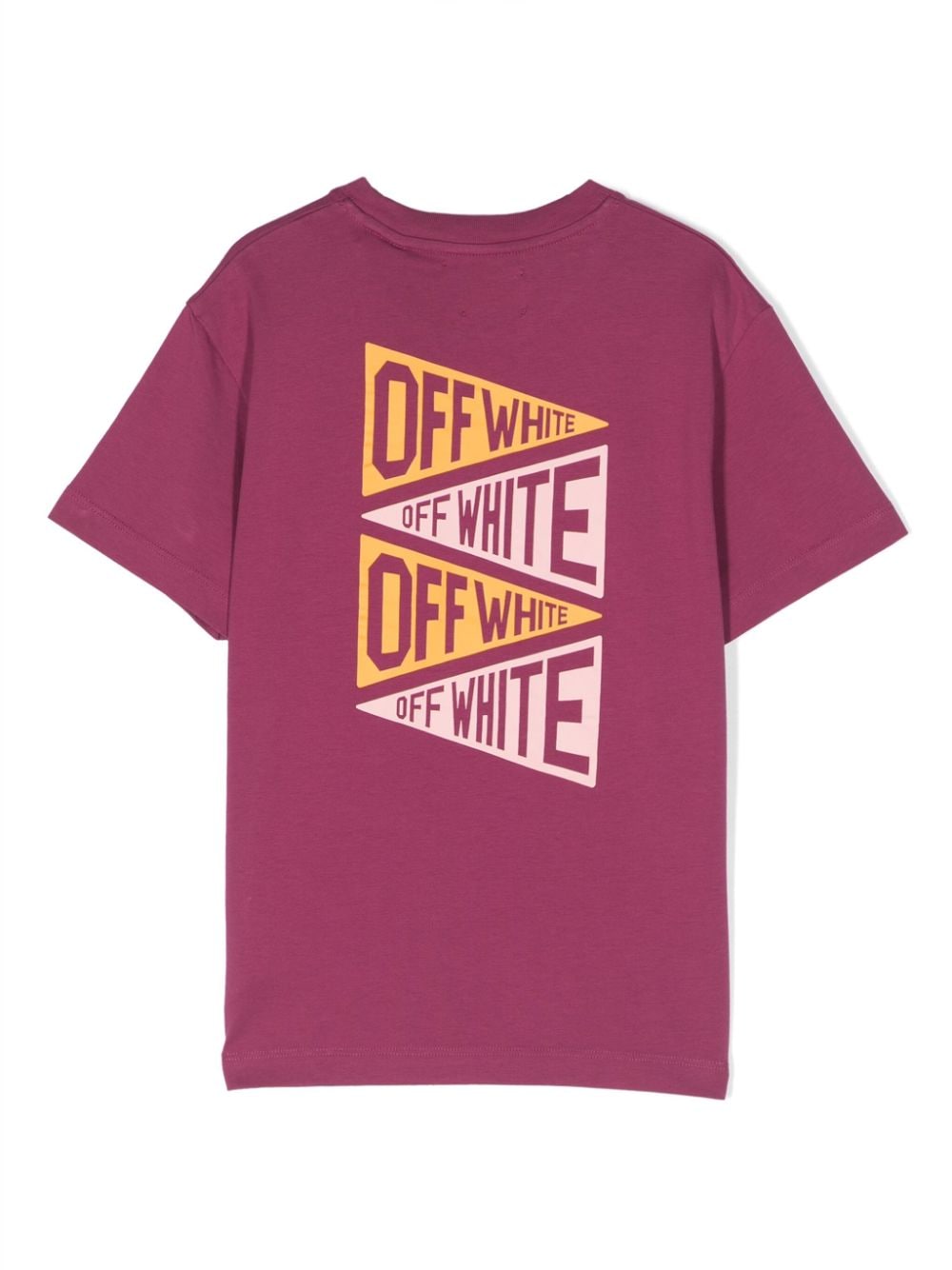 Off-White Kids pendant-print cotton T-shirt - Paars