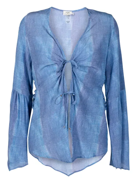 Amir Slama Kaftan de seda com amarração x AMIR SLAMA + CESCA CIVITA