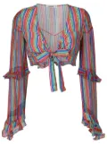 Amir Slama graphic-print crop top - Multicolour