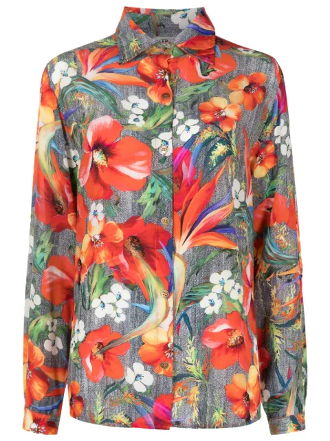 Amir Slama floral-print silk shirt