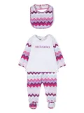 Missoni Kids Zigzag-print trouser set - White