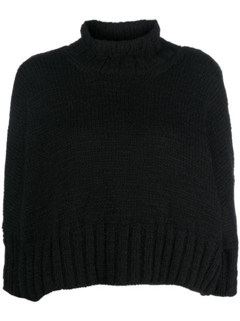 Yohji Yamamoto suéter tejido con cuello vuelto