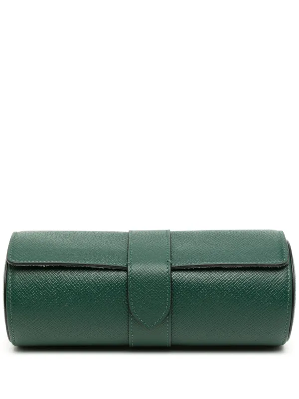 Smythson Panama Leather 3-watch Roll Green FARFETCH ID - Main Image