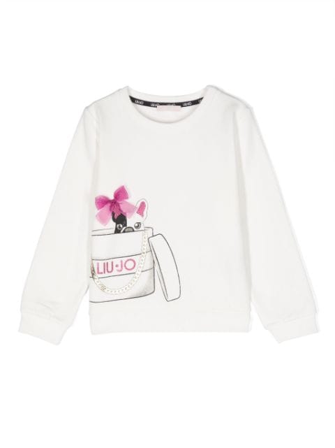 Liu Jo Kids sudadera con perro estampado