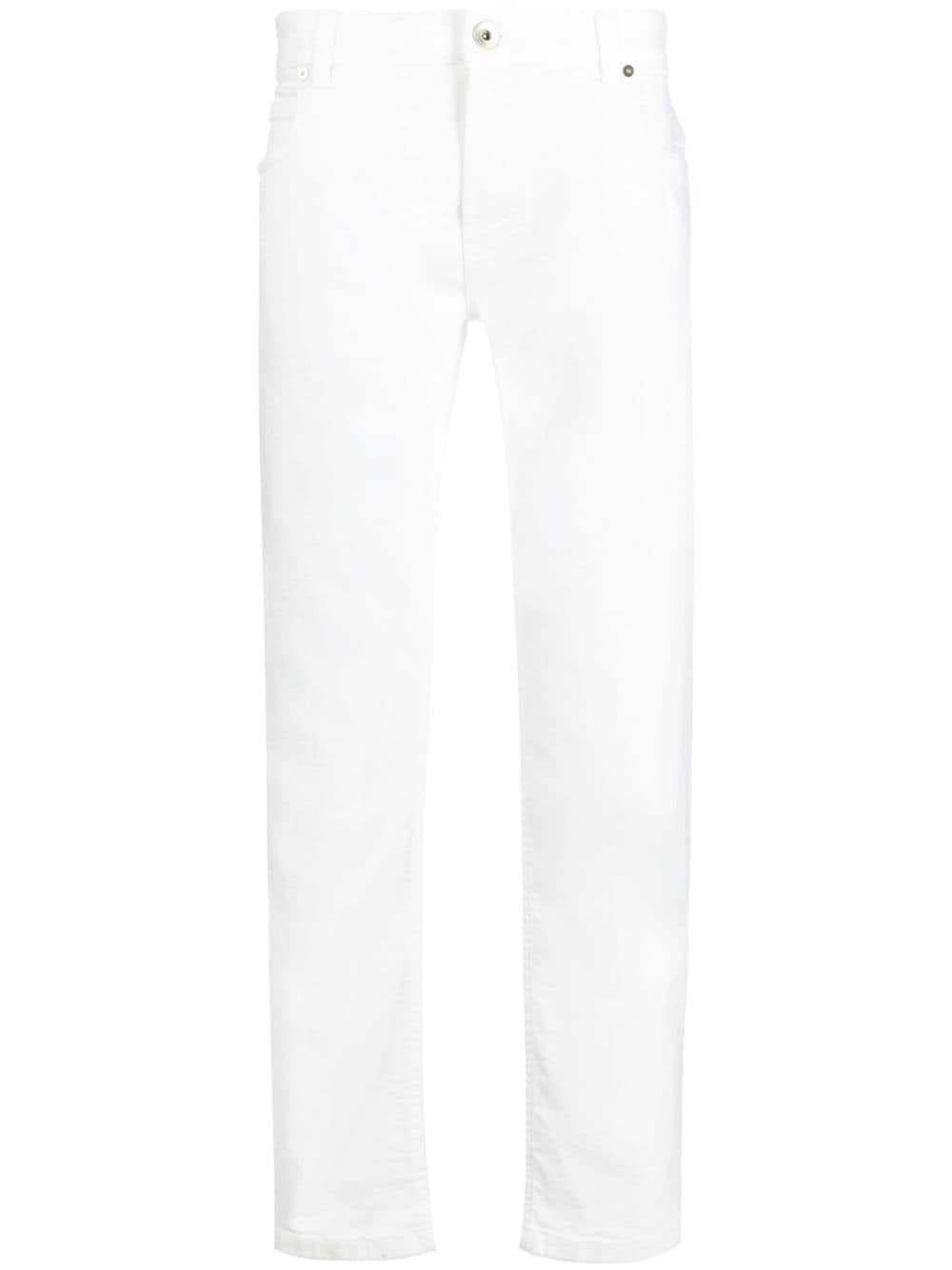 low-rise tapered jeans