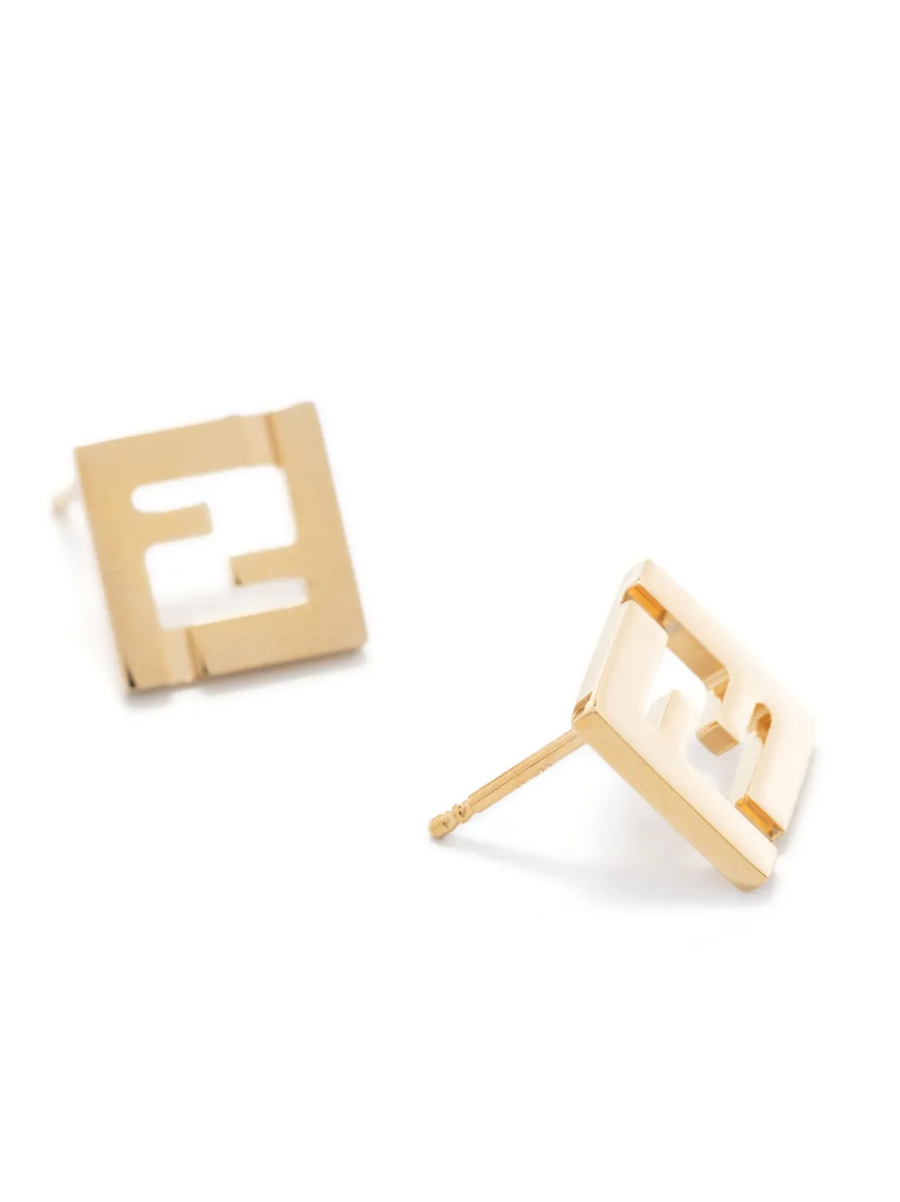 Fendi Orecchini Ff Stud Earrings In Gold