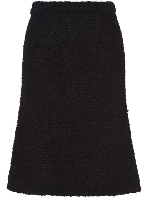 Prada falda midi de bouclé