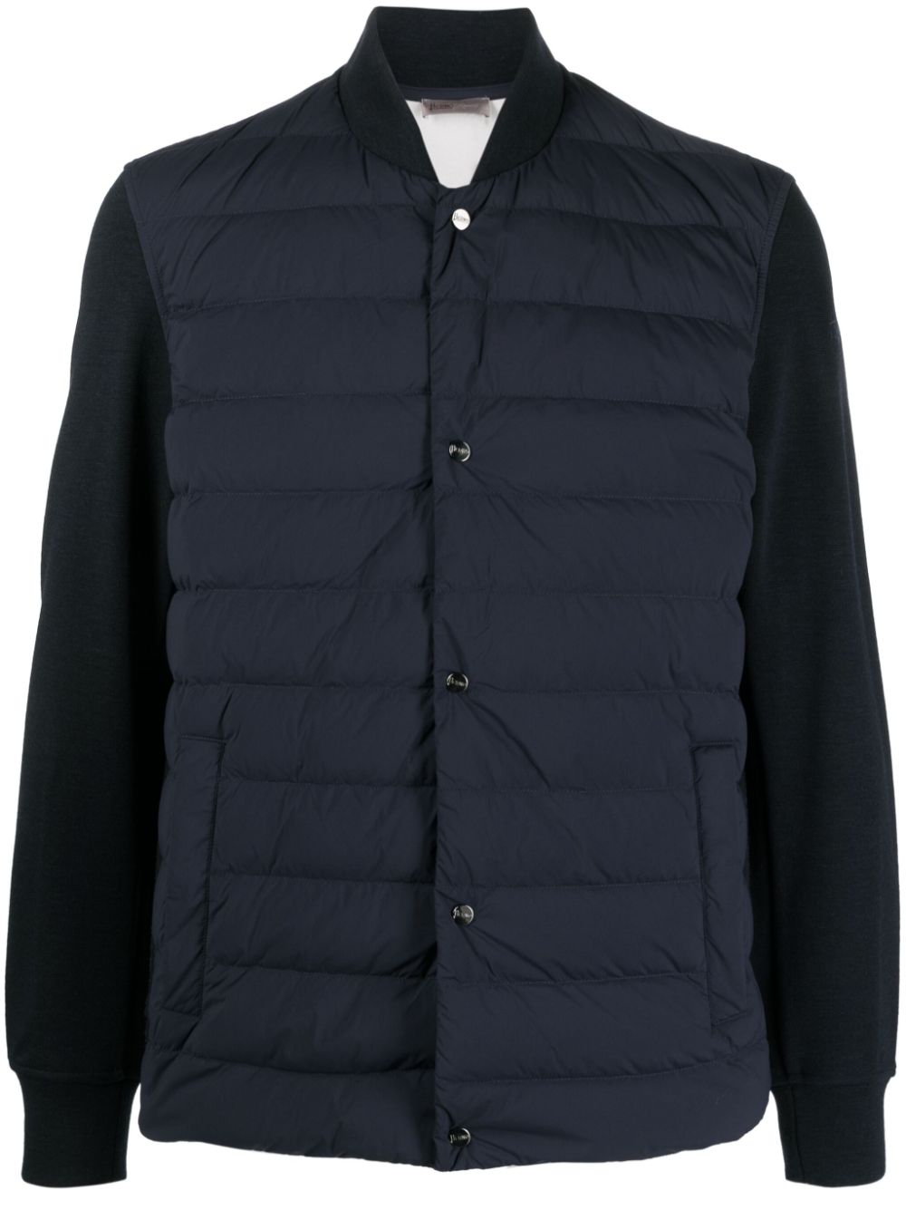 Herno contrasting-sleeves padded jacket - Blue