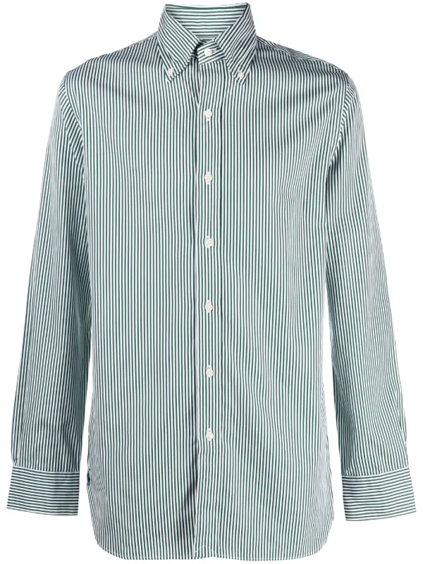 Polo Ralph Lauren Striped long sleeve Cotton Shirt Green FARFETCH TR