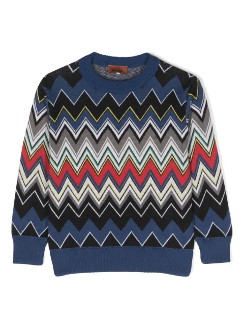 Missoni Kids sweat à motif zig-zag