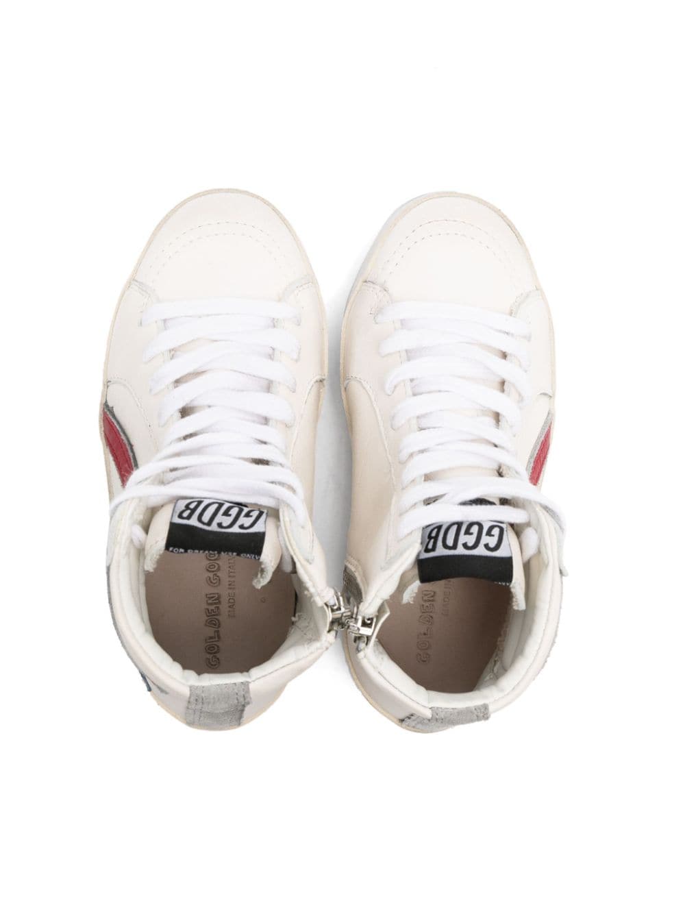 Shop Golden Goose Slide High-top Sneakers In White