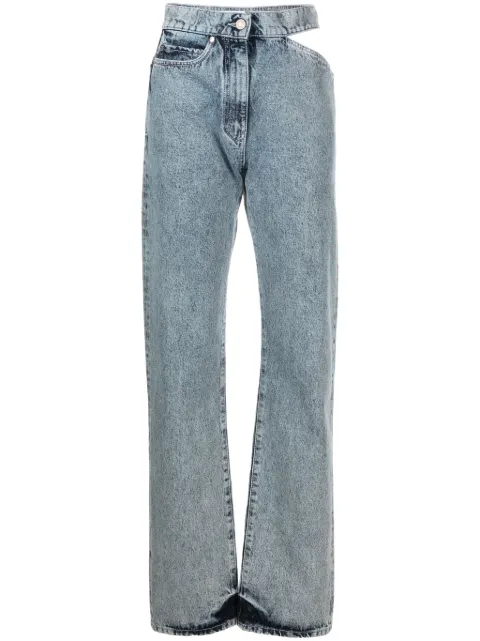 MSGM cut-out straight-leg jeans