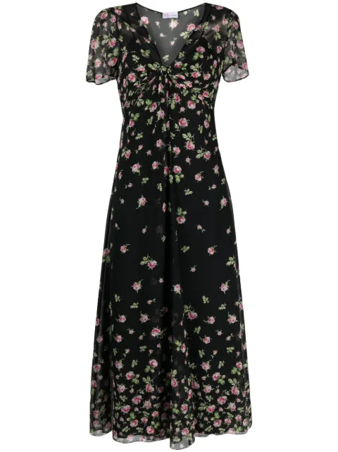 Valentino Garavani floral-print chiffon midi dress