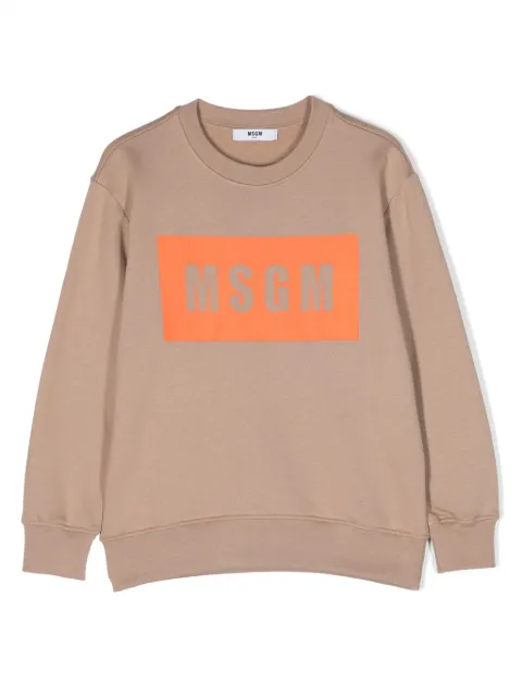 MSGM Kids logo-print cotton sweatshirt 