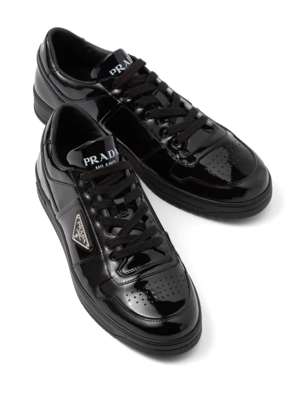 Prada Downtown Leather Sneakers Farfetch