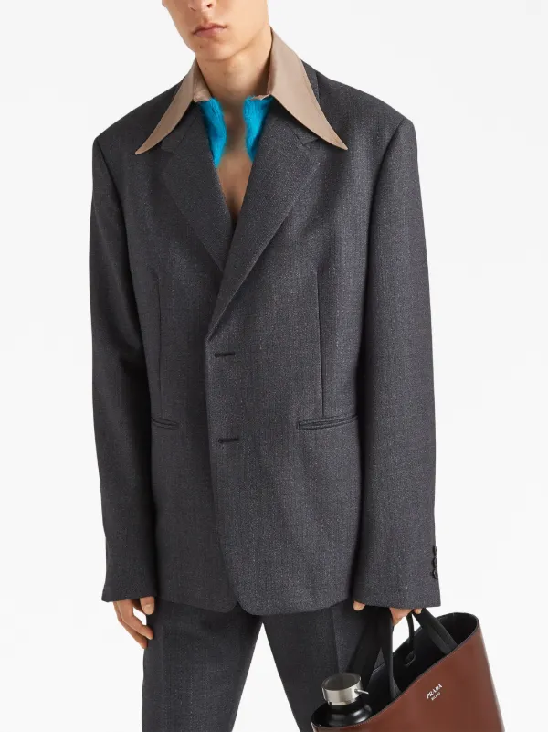 ジャケット PRADA SINGLE-BREASTED WOOL JACKET Prada Double-Breasted Wool Jacket | Saks Fifth Avenue