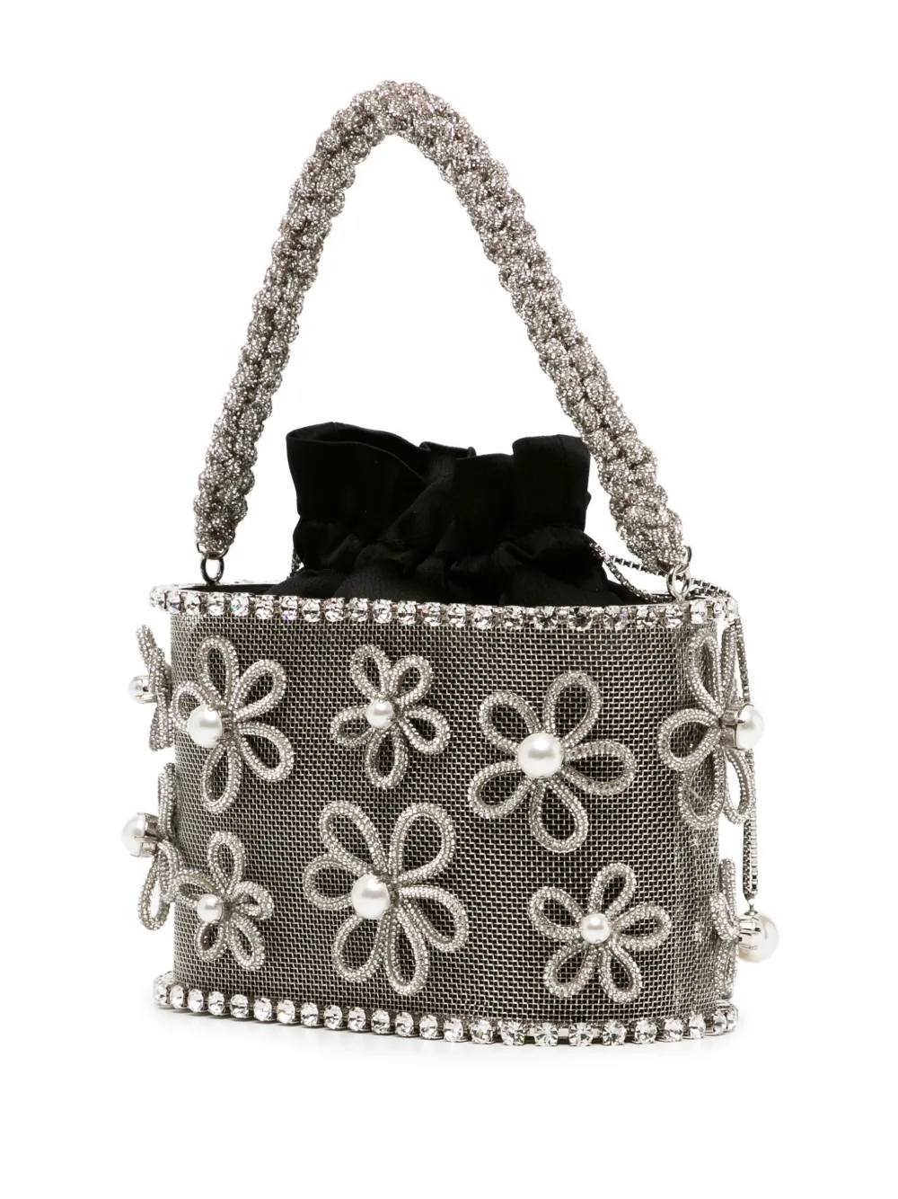 Rosantica Holli Gaia Crystal-embellished Bag In Silver