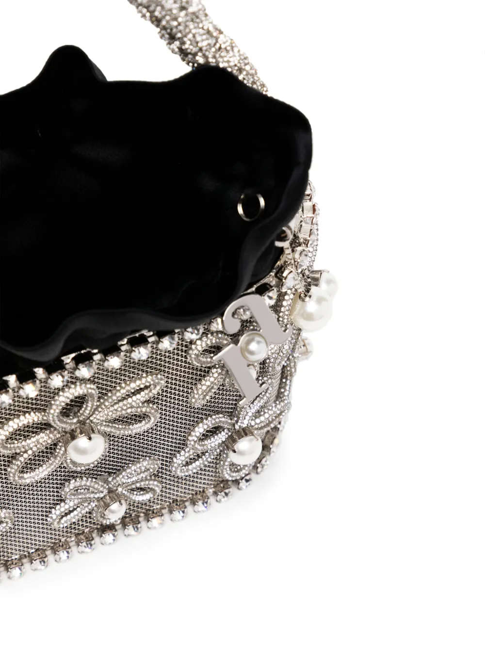 Rosantica Holli Gaia Crystal-embellished Bag In Silver
