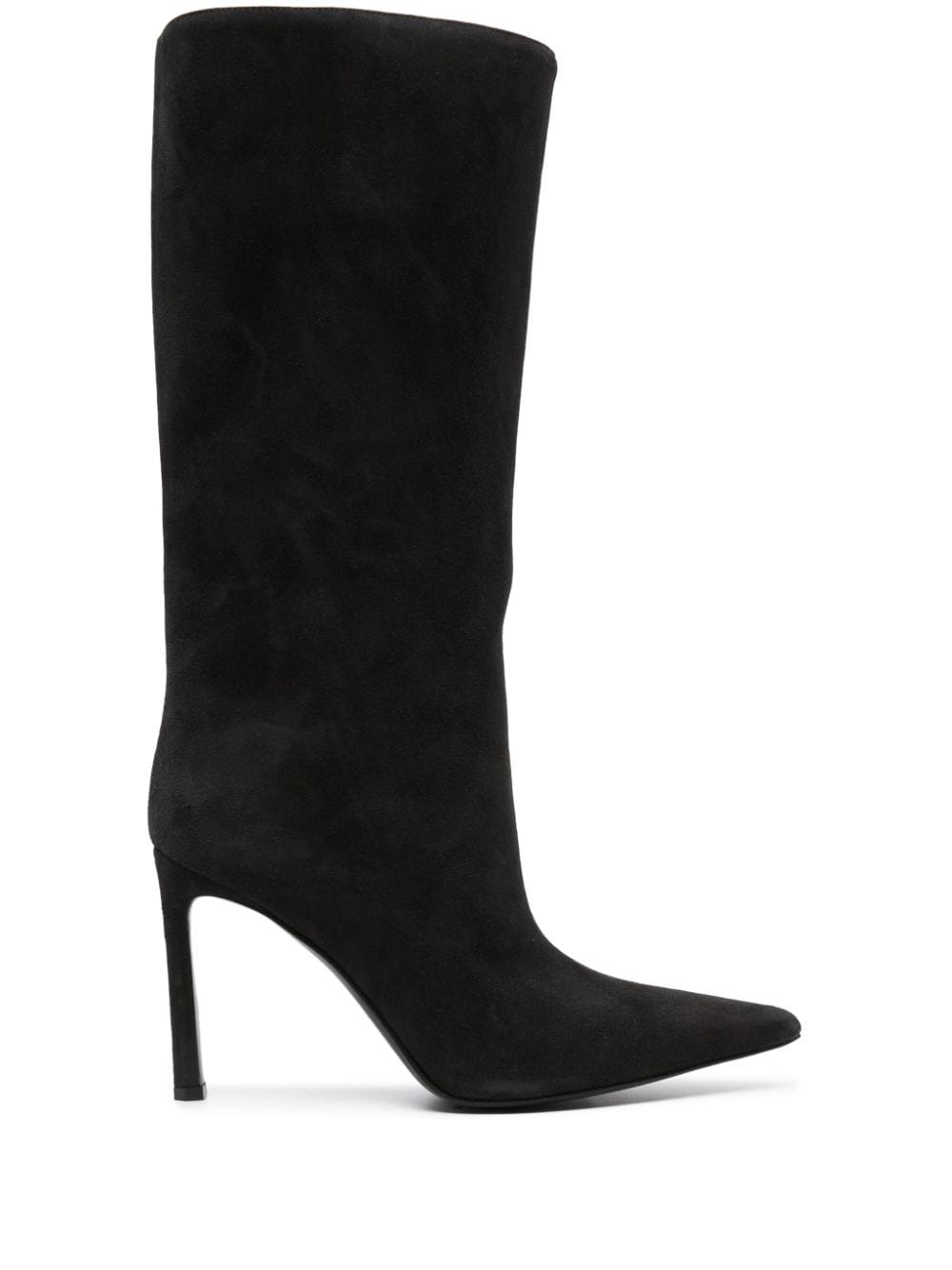 Sergio Rossi 95mm Liya Suede Tall Boots In Black