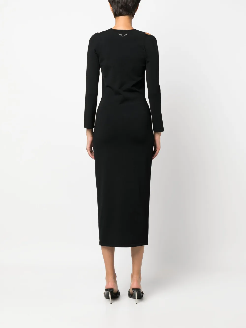 Cheap DSQUARED2 cut-out ribbed-knit midi dress Women