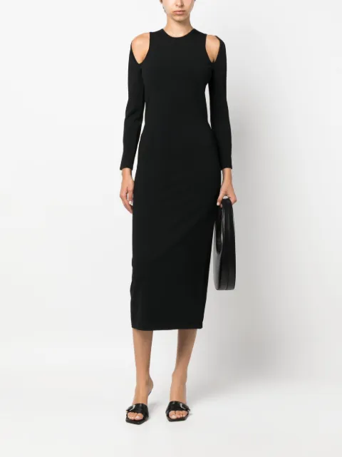 DSQUARED2 cut-out ribbed-knit midi dress S75CV0727S18168 - 1