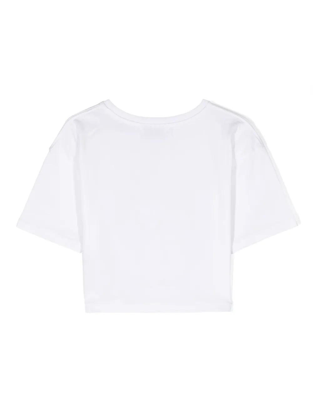 Philipp Plein Junior T-shirt verfraaid met kristallen - Wit