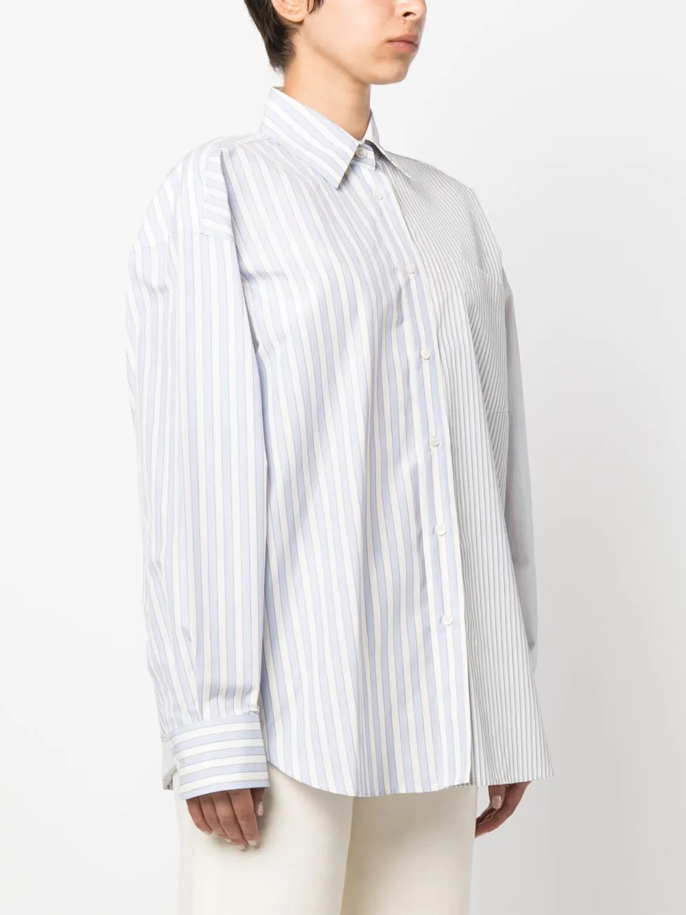 Affordable Stella McCartney multi-way stripe pattern cotton shirt Women