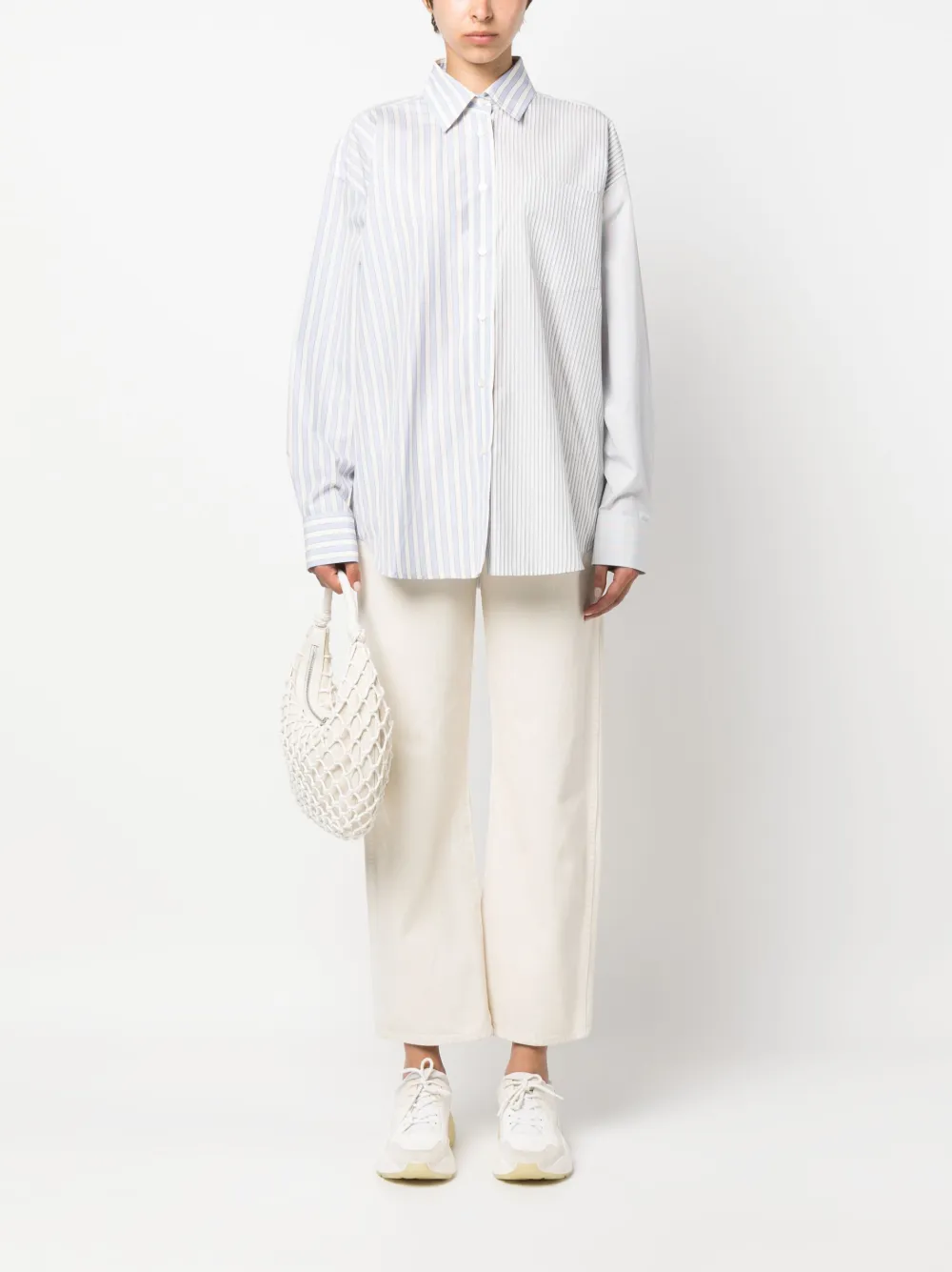 Affordable Stella McCartney multi-way stripe pattern cotton shirt Women