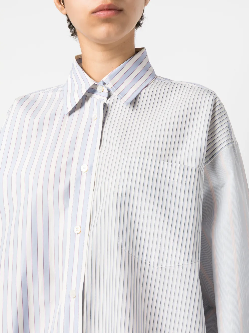 Affordable Stella McCartney multi-way stripe pattern cotton shirt Women