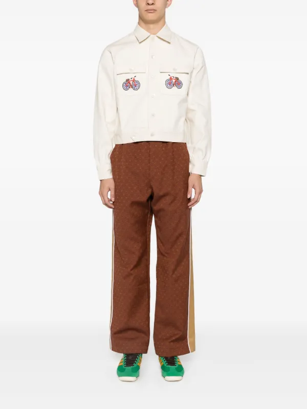 BODE Bicycle beaded-details Shirt Jacket | Neutrals | FARFETCH