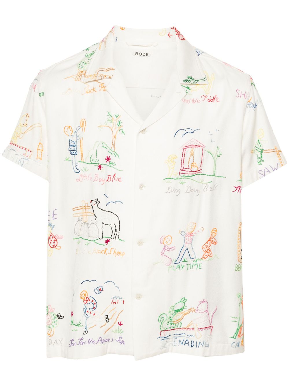 BODE Nursery Rhyme twill shirt - Bianco