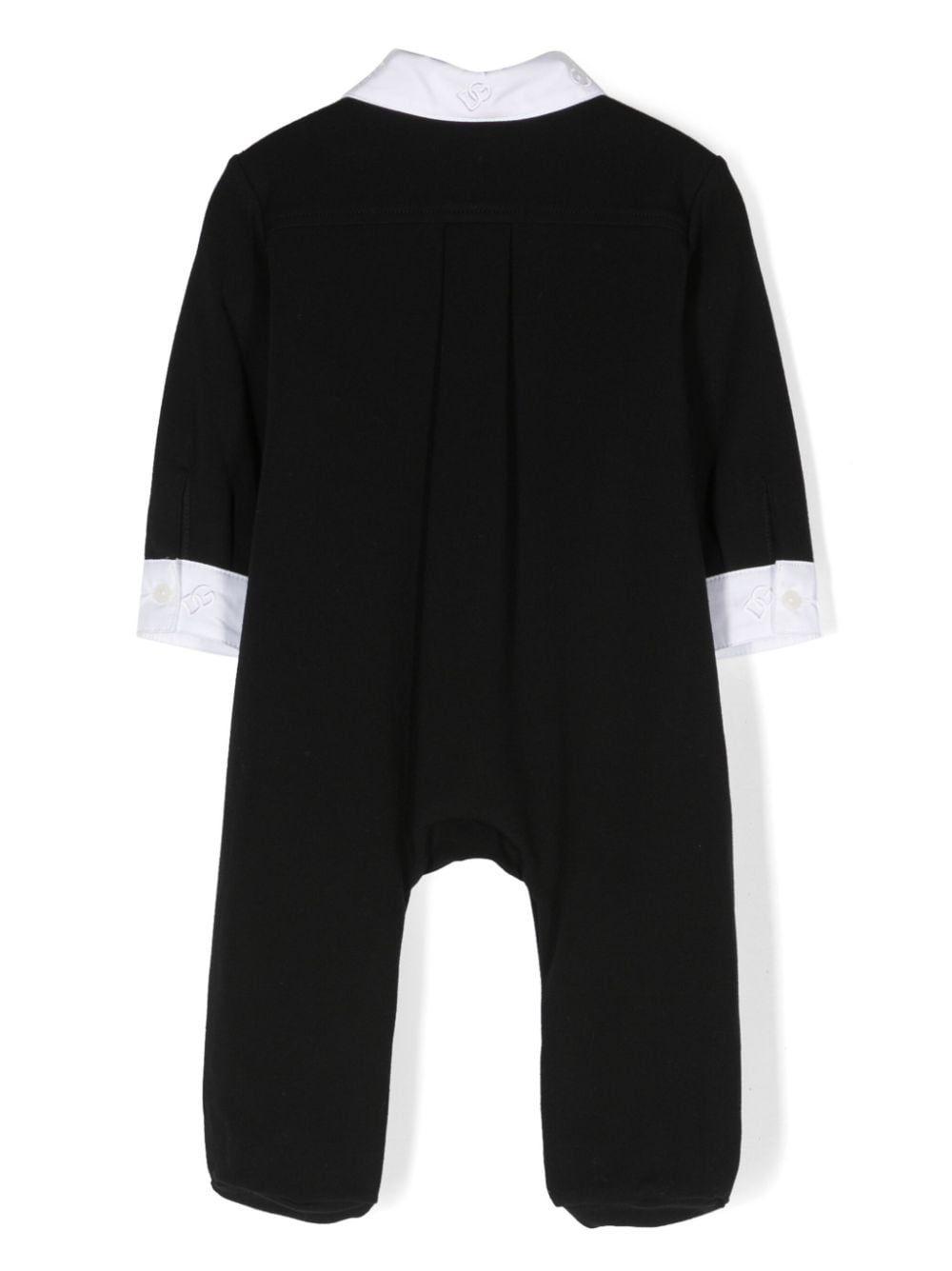 Dolce & Gabbana Kids logo-embroidered bow-tie pyjama - Zwart