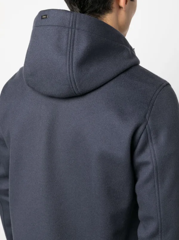 超美品　ヘルノ　フードダブルジップコート　国内正規品 Herno ジップアップ フーデッドコート | ブルー | FARFETCH JP